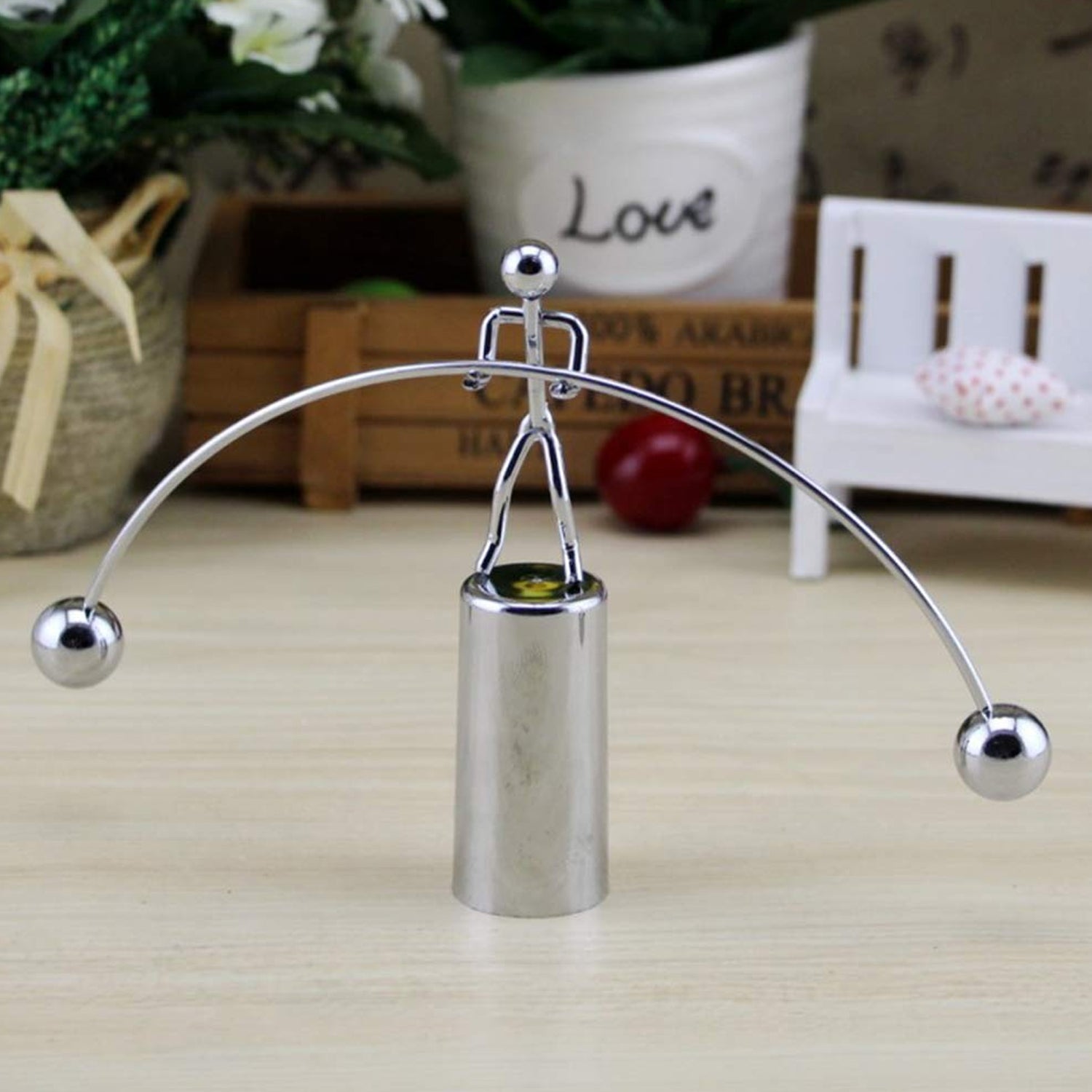 7875 Mini Steel Balance Toy, Decoration Pendulum Newton Cradle Balance Ball Tumbler Desk Toy Metal Man Home Home Decoration Crafts DeoDap 7875 Mini Steel Balance Toy, Decoration Pendulum Newton Cradle Balance Ball Tumbler Desk Toy Metal Man Home Home Decoration Crafts DeoDap